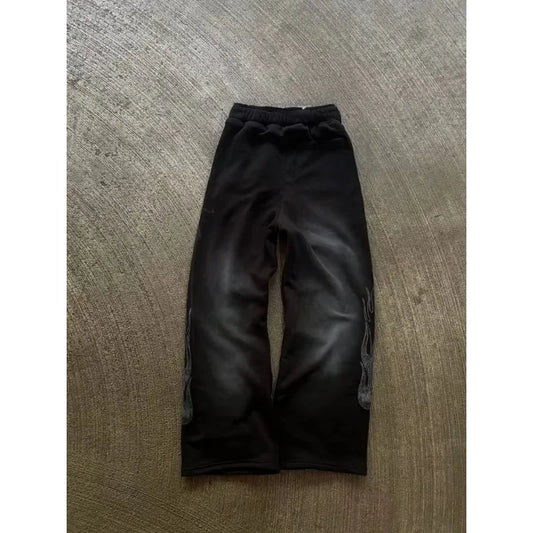 2026 Summer Fashion Retro Gothic Punk Style Men's 3D Printed Sports and Leisure Straight Leg Pants Street Wear Men's Loose Pants