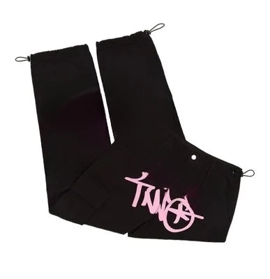 Y2K Retro Streetwear Trend Hip Hop Cargo Pant Men Women Fashion Black Casual Pants Harajuku Letter Print Loose Overalls Joggers