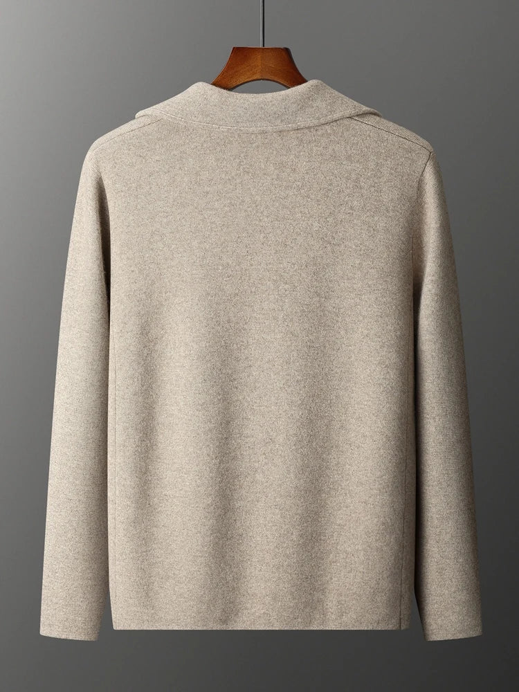New Autumn and Winter Cashmere Sweater Large Size Men's Thickened Cashmere Knitted Cardigan Casual Jacket Top
