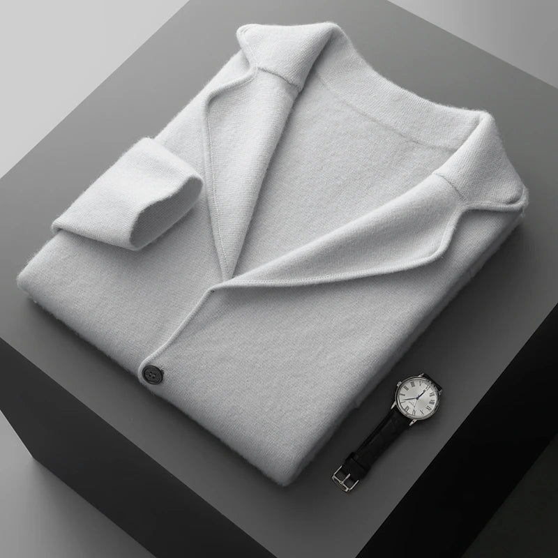 New Autumn and Winter Cashmere Sweater Large Size Men's Thickened Cashmere Knitted Cardigan Casual Jacket Top