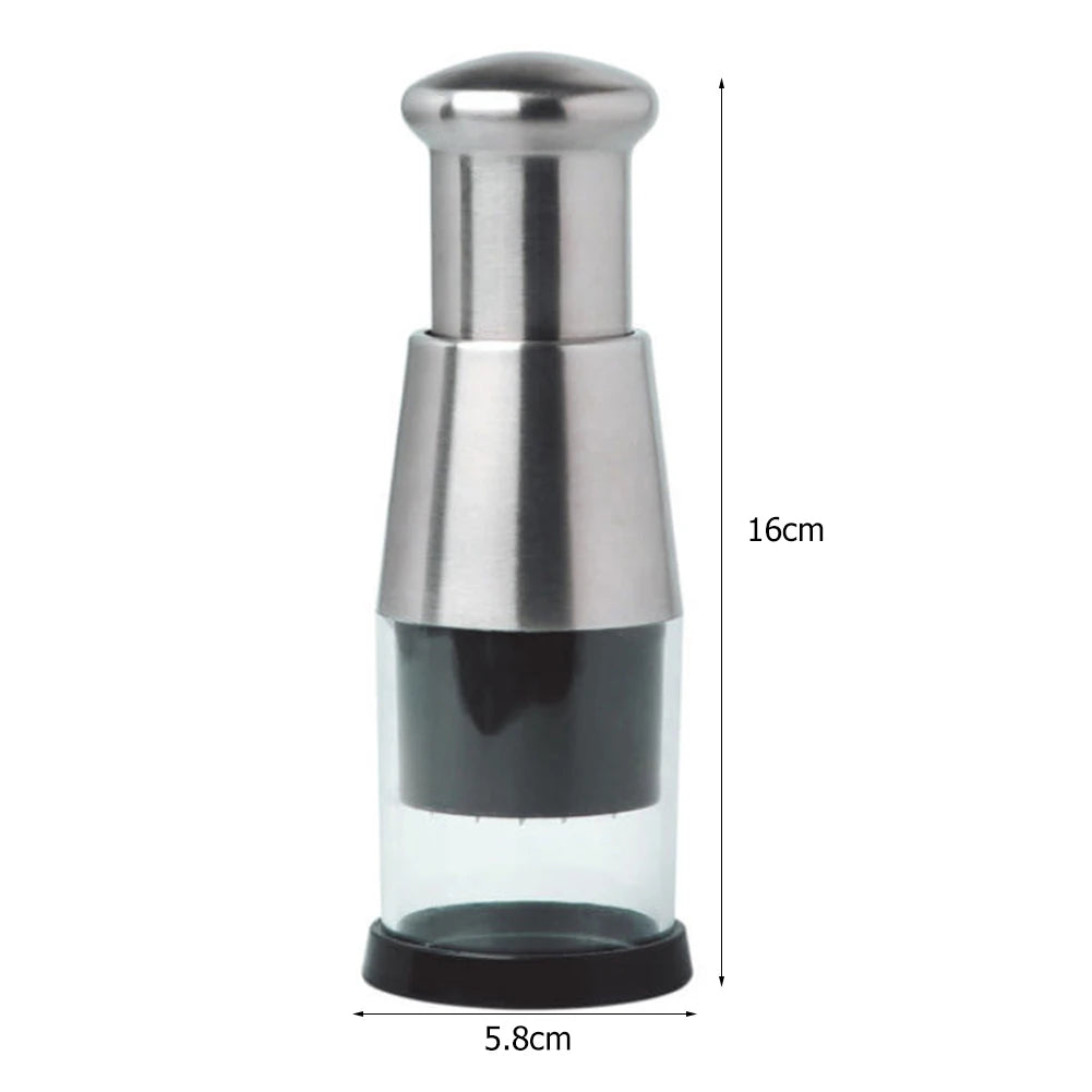 Stainless Steel Manual Hand Chopper Kitchen Tools Vegetable Chopper Mini Garlic Mincer for Garlic Ginger Herbs Nuts