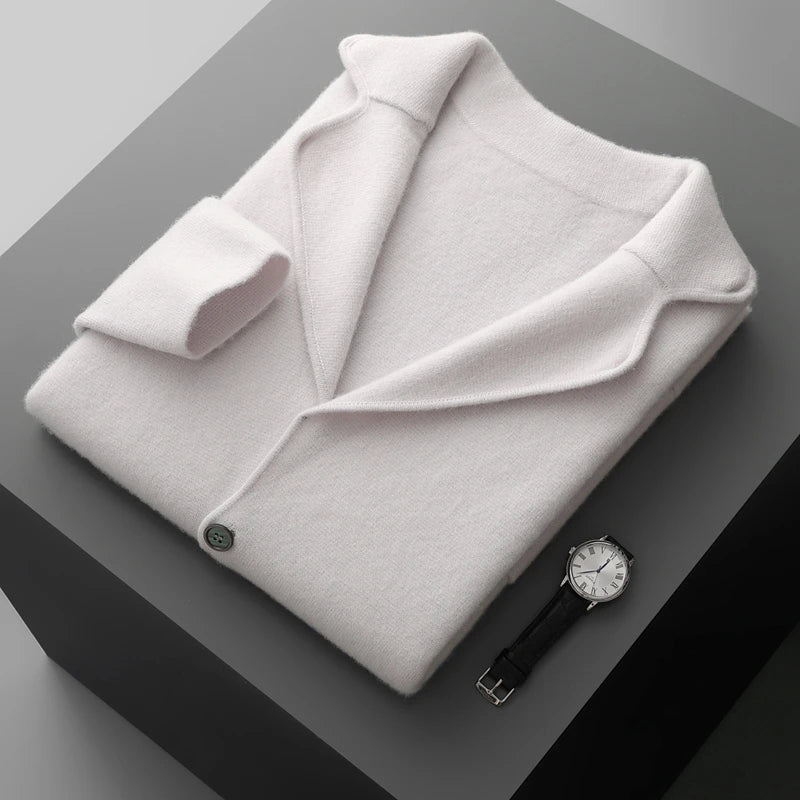 New Autumn and Winter Cashmere Sweater Large Size Men's Thickened Cashmere Knitted Cardigan Casual Jacket Top
